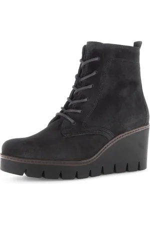 Gabor Stiefelette, Keilabsatz, Schnürboots, Keilstiefelette, Best Fitting-Ausstattung