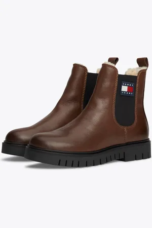Tommy Hilfiger Winterboots »TJW CHELSEA BOOT WL«, Blockabsatz, Plateau, Chelseaboots, Schlupfschuh mit seitlichem Logo