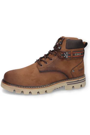 Dockers Schnürboots, Workerboots, Stiefel mit bequemem Schaftabschluss aus Textil
