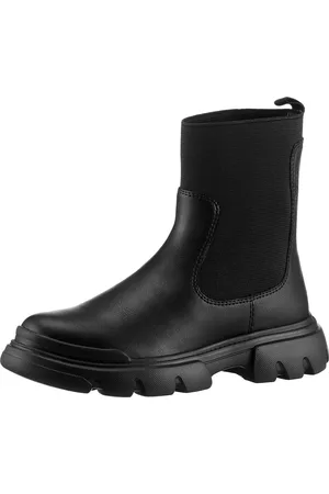 Geox Chelseaboots »J JUNETTE GIRL C«, Plateaustiefel, Schlupfstiefel, Winterstiefel mit Blockabsatz