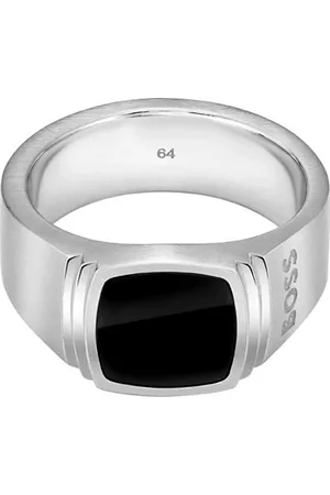 HUGO BOSS Fingerring »ODELL, 1580652S,M,L«, mit Onyx