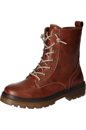 Mustang Schnürboots, Stiefelette, Blockabsatz, mit praktischem Reißverschluss