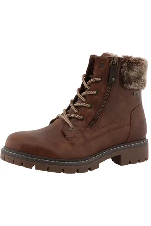 TOM TAILOR Winterboots, Blockabsatz, Winterstiefelette, Schnürboots in bequemer Form