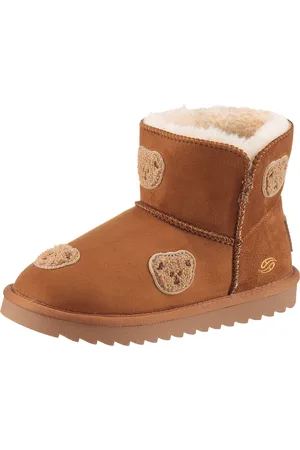 Dockers Winterboots, Schlupfboots, Winterstiefel, Snowboots mit süßen Teddy Patches
