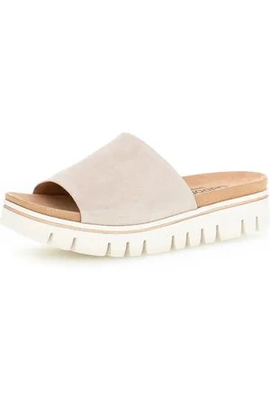 Gabor Pantolette, Keilabsatz, Sommerschuh, Schlappen mit Gummizug, Weite G