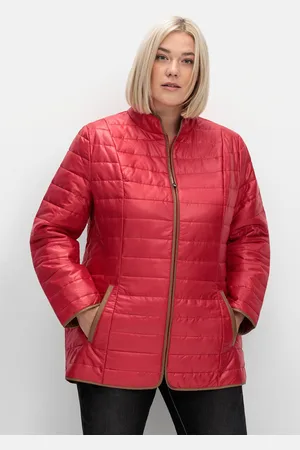 Sheego Steppjacke »Steppjacke mit Stehkragen und Kontrastdetails«, ohne Kapuze, mit Stehkragen und Kontrastdetails