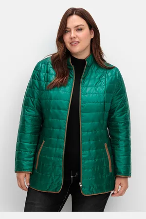 Sheego Steppjacke »Steppjacke mit Stehkragen und Kontrastdetails«, ohne Kapuze, mit Stehkragen und Kontrastdetails