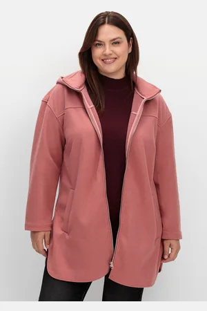 Sheego Langjacke »Kapuzenjacke mit Stehkragen und überschnittenen Schultern«, mit Kapuze, mit Stehkragen und überschnittenen Schultern