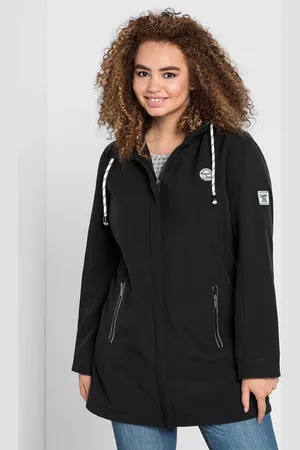 Sheego Softshelljacke »Long-Softshelljacke mit weicher Fleece-Innenseite«, mit Kapuze, mit weicher Fleece-Innenseite