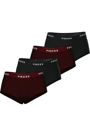 Pieces® Hipster »PCLOGO LADY 4 PACK SOLID NOOS BC«, (Packung, 4 St., 4er-Pack)