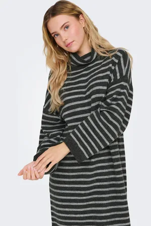 ONLY Strickkleid »ONLTALIO LS STRIPE ROLLNECK DRESS BF KNT«