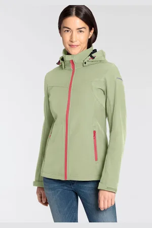 Icepeak Softshelljacke »D SOFTSHELLJACKE BRENHAM«, mit Kapuze, mit hohem Stehkragen
