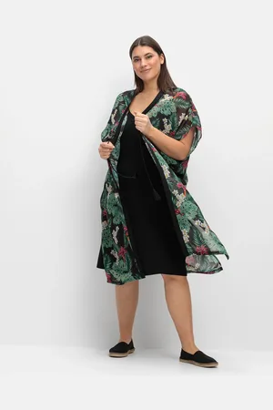 Sheego Jerseykleid »Strandset im Set mit offenem Kaftan«, im Set mit offenem Kaftan