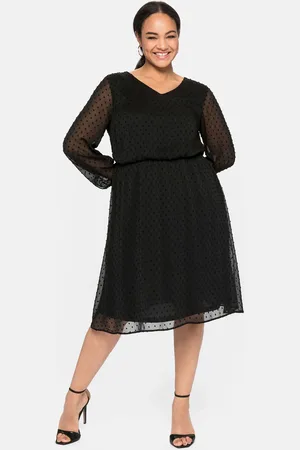 Sheego Abendkleid »Chiffonkleid mit 3D-Effekt, mit Unterkleid«, mit 3D-Effekt, mit Unterkleid