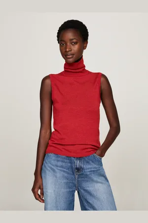 Tommy Hilfiger Strickpullover »MERINO SLEEVELESS SWT TANK«, mit Markenlabel