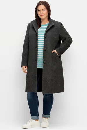 Sheego Wintermantel »Oversized-Mantel mit Stehkragen, in flauschiger Qualität«, mit Stehkragen, in flauschiger Qualität