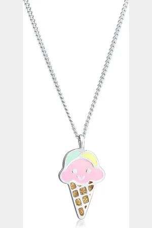 Elli Kette ohne Anhänger »Halskette Kinder Eis Sweet Emaille 925 Silber«