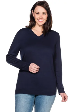 Sheego V-Ausschnitt-Pullover »Pullover aus Feinstrick«, aus Feinstrick