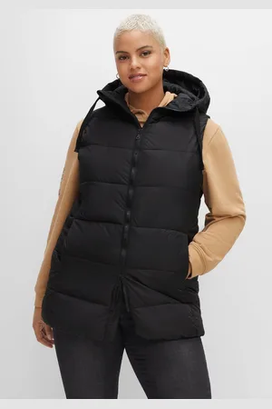 Sheego Steppweste »Steppweste in A-Linie, mit Kapuze und 2-Wege-Zipper«, (1 tlg.), in A-Linie, mit Kapuze und 2-Wege-Zipper