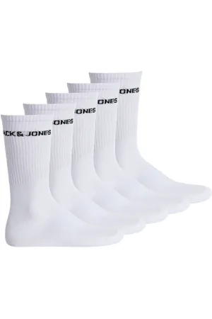 JACK & JONES Socken »Socken JACBASIC LOGO TENNIS SOCK 5 PACK 5er Pack«