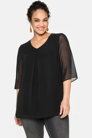 Sheego Tunika »Tunika im Lagenlook, mit Chiffon«, im Lagenlook, mit Chiffon