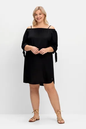Sheego Strandkleid »Strandkleid im Carmen-Look mit schmalen Trägern«, im Carmen-Look mit schmalen Trägern