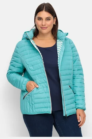 Sheego Steppjacke »Steppjacke leicht wattiert, mit abnehmbarer Kapuze«, mit Kapuze, leicht wattiert, mit abnehmbarer Kapuze