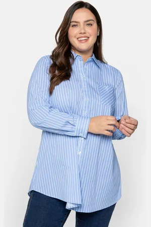 Sheego Longbluse »Longbluse mit gerundetem Saum«, mit gerundetem Saum