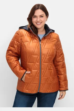 Sheego Steppjacke »Wendesteppjacke zum Wenden, mit Kapuze und Stehkragen«, mit Kapuze, zum Wenden, mit Kapuze und Stehkragen