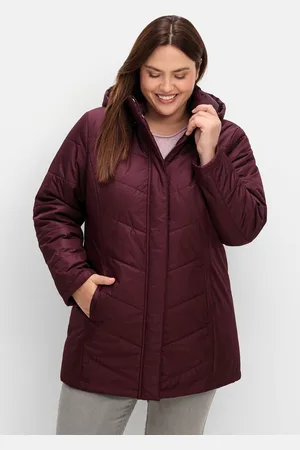 Sheego Steppjacke »Steppjacke mit abnehmbarer Kapuze und wärmender Wattierung«, mit Kapuze, mit abnehmbarer Kapuze und wärmender Wattierung
