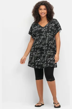 Sheego Longshirt »Set mit 3/4-Leggings«, mit 3/4-Leggings