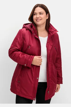 Sheego Steppjacke »Steppjacke mit Kapuze und Kontrastdetails«, mit Kapuze, mit Kapuze und Kontrastdetails