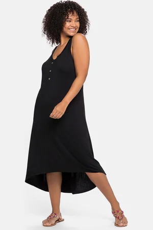 Sheego Strandkleid »Strandkleid im Vokuhila-Look«, im Vokuhila-Look