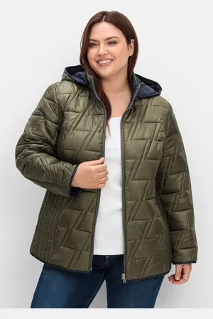 Sheego Steppjacke »Wendesteppjacke zum Wenden, mit Kapuze und Stehkragen«, mit Kapuze, zum Wenden, mit Kapuze und Stehkragen