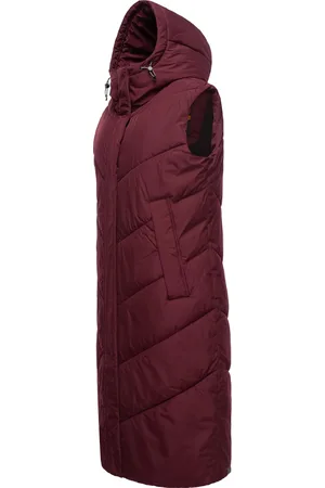 Ragwear Steppweste »Steppweste Suminka Vest«, (1 tlg.), Wasserdichte, lange Damen Winterweste