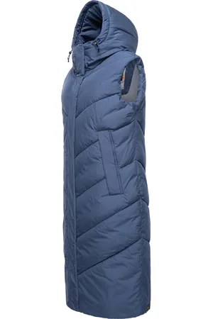Ragwear Steppweste »Steppweste Suminka Vest«, (1 tlg.), Wasserdichte, lange Damen Winterweste