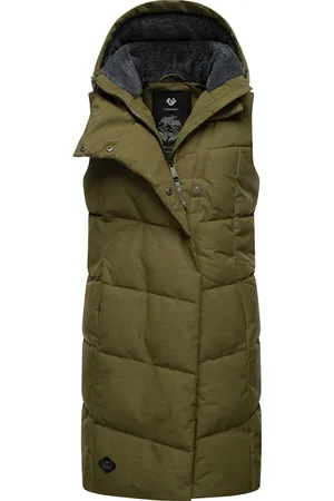Ragwear Steppweste »Steppweste Pavla Vest«, (1 tlg.), stylische Winterweste mit Teddyfutter und Kapuze