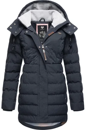 Ragwear Wintermantel »Winterjacke Ashanta Block«, Wasserdichter gesteppter Winterparka mit gefütterter Kapuze