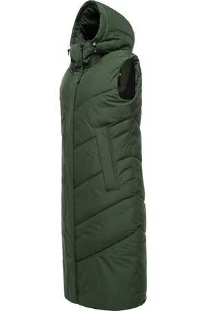 Ragwear Steppweste »Steppweste Suminka Vest«, (1 tlg.), Wasserdichte, lange Damen Winterweste