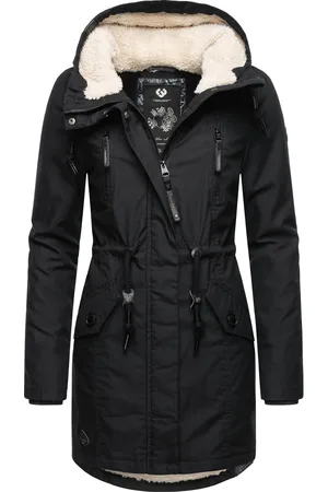 Ragwear Wintermantel »Wintermantel Elsie«, stylischer Winterparka mit Kapuze und Teddyfleece