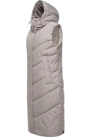Ragwear Steppweste »Steppweste Suminka Vest«, (1 tlg.), Wasserdichte, lange Damen Winterweste