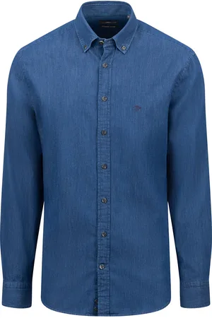 Fynch-Hatton Jeanshemd, mit Logo Stickerei