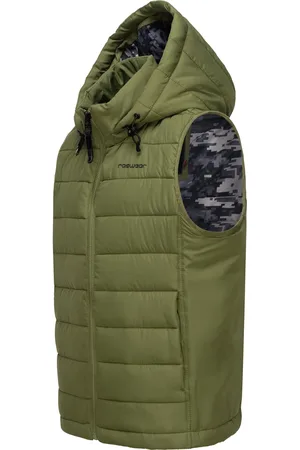 Ragwear Steppjacke »Steppweste Vitek«, mit Kapuze, sportliche Outdoor-Weste mit abnehmbarer Kapuze