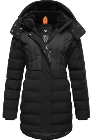 Ragwear Wintermantel »Winterjacke Ashanta Block«, Wasserdichter gesteppter Winterparka mit gefütterter Kapuze