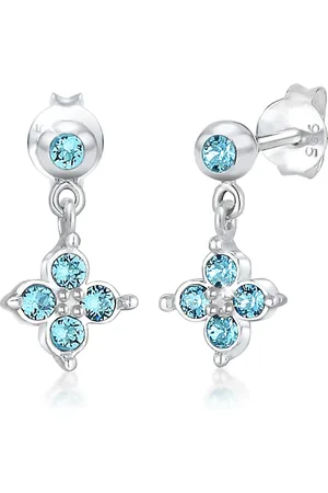 Elli Paar Ohrstecker »Ohrringe Kinder Blume Kristalle 925 Silber«