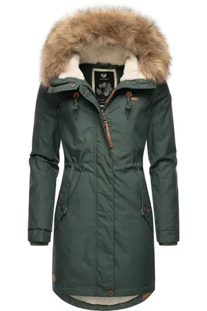 Ragwear Wintermantel »Parka Tawny«, stylischer Winterparka mit großer Kapuze und Kunstfellkragen