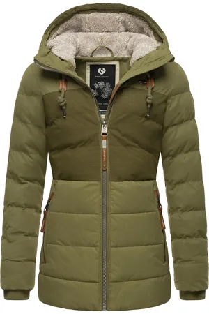 Ragwear Wintermantel »Winterjacke Quantic«, stylische Steppjacke mit Teddyfell-Kapuze