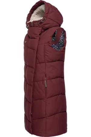 Ragwear Steppweste »Steppweste Pavla Vest«, (1 tlg.), stylische Winterweste mit Teddyfutter und Kapuze