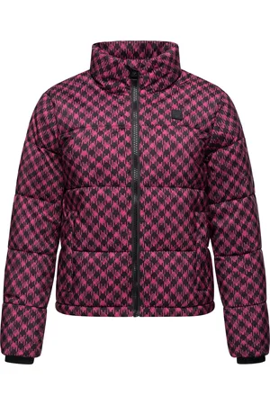 Ragwear Winterjacke »Winterjacke Serah Print«, ohne Kapuze, wasserdichte Winter Steppjacke mit Hahnentritt Muster