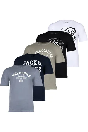 JACK & JONES T-Shirt »T-Shirt JJLEOGRA TEE CREW NECK 5PK 5er Pack«